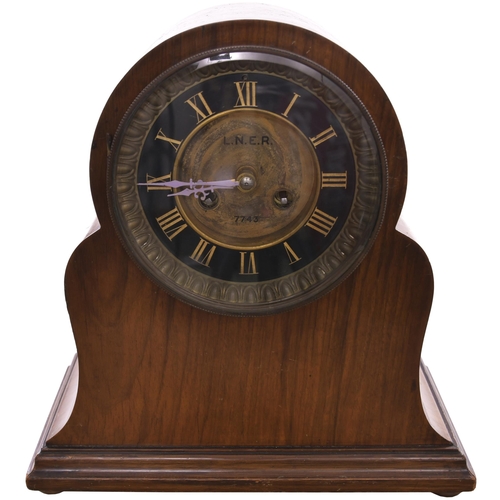 358 - An LNER mantel clock, with 6¼