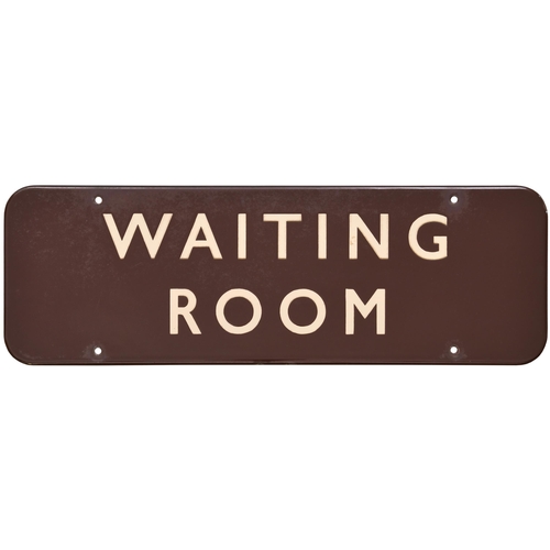 368 - A BR(W) doorplate, WAITING ROOM, (f/f), enamel, 18