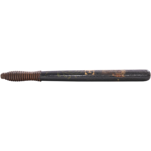 382 - A South Eastern Railway policeman's truncheon, marked SER, with crown, length 18