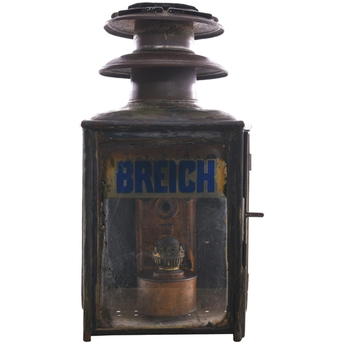 393 - A Caledonian Railway platform lamp, BREICH, from the Edinburgh to Glasgow (via Shotts) route. Height... 