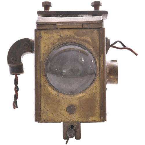 45 - A Bulleid Pacific electric headlamp, complete with mounting bracket, bulb, switch, power feed pipe a... 