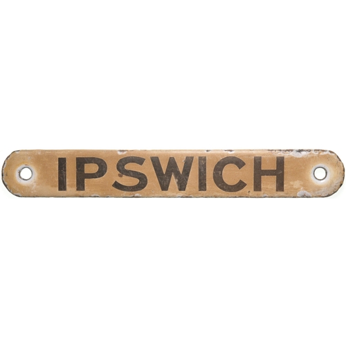 459 - An LNER shedplate, IPSWICH, enamel, length 10