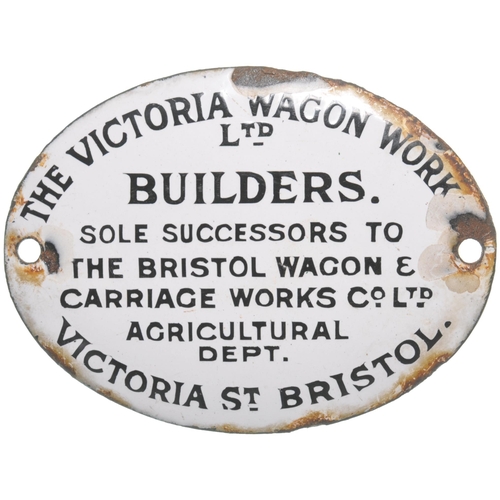 463 - A group of builders plates, THE BRISTOL WAGON WORKS LIMITED, displaying the wagon and unicorns emble... 