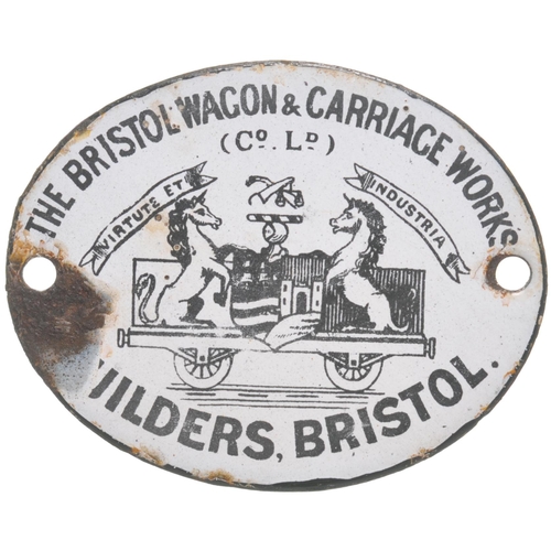 463 - A group of builders plates, THE BRISTOL WAGON WORKS LIMITED, displaying the wagon and unicorns emble... 