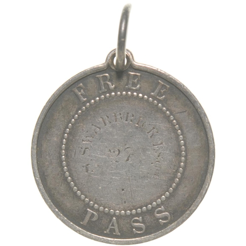 64 - A director's pass, LONDON, TILBURY AND SOUTHEND RAILWAY COMPANY, FREE PASS, S SWARBRICK ESQ. Silver,... 