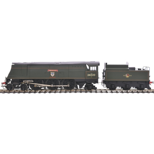 82 - An O gauge kit-built model, West Country Class SEATON, an attractive motorised model contained in a ... 