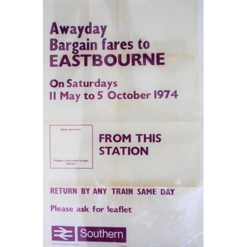 148 - Selection of British Rail posters from the 1980/90s - NSE Train Times from Caterham, Train Services ... 