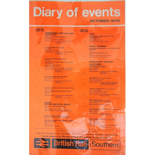 148 - Selection of British Rail posters from the 1980/90s - NSE Train Times from Caterham, Train Services ... 