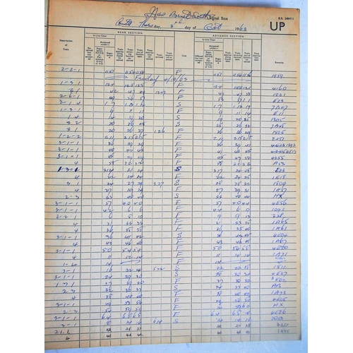 192 - Signal Box registers from New Barnet South, Tunnel Box & Cemetery Box, early 1960's to 1970. (8) (Di... 