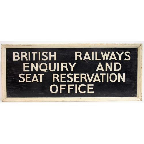 225 - British Railways hand painted double sided wooden notice 