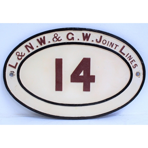 236 - London North Western & Great Western Joint Lines C/I bridgeplate 