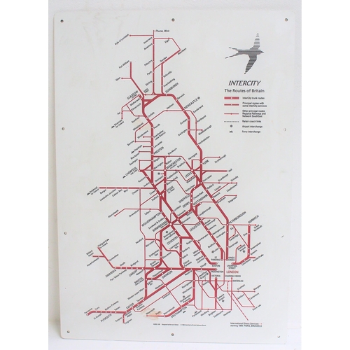 239 - British Rail Intercity formica system map, 16 1/2