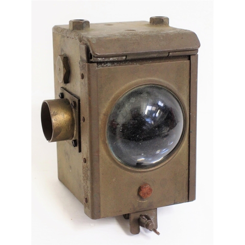 248 - Bullied Pacific locomotive brass electric headlamp missing switch. (Dispatch by Mailboxes/Collect fr... 