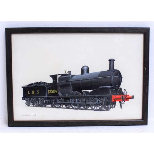 28 - Original framed water colour painting by J Howarth (1915-1998) of Lancashire & Yorkshire Railway 0-6... 