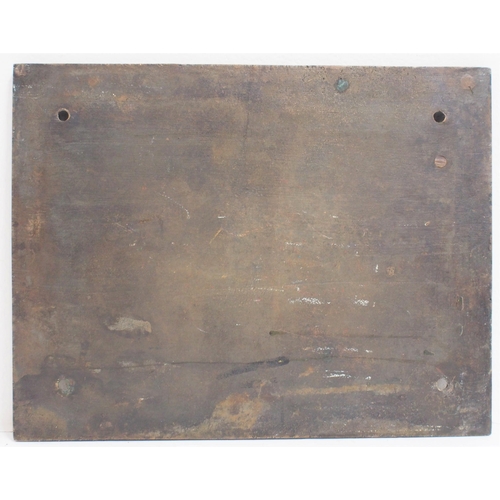 290 - Industrial locomotive cast brass cabside numberplate 