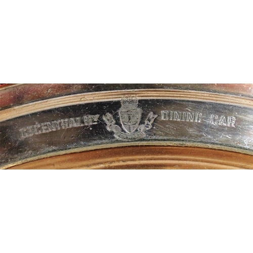 295 - Great Central Railway Dining Car plated plater (Walker & Hall) 12 1/4