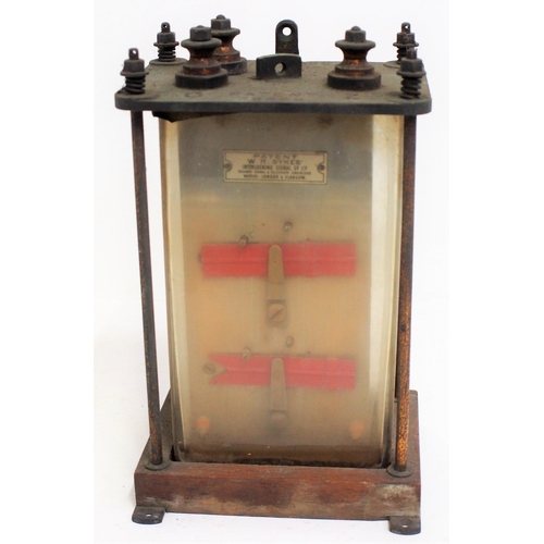 32 - WR Sykes patent oil filled fog repeater (oil drained), home & distant, arms free moving (a little st... 