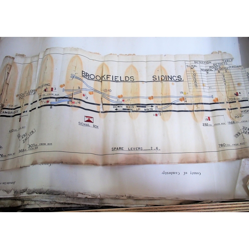 386 - 1845 pans & sections for the St Ives -v- Wisbech line, also 