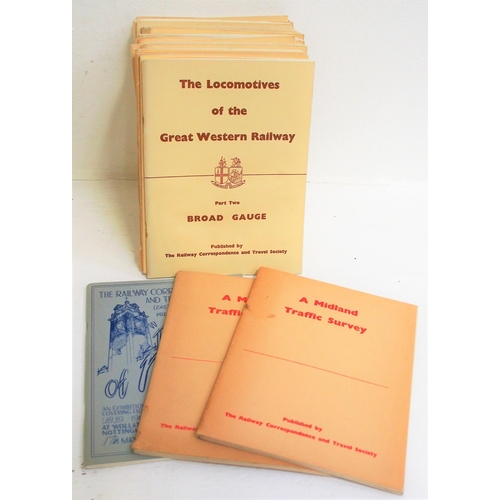 388 - Railway Correspondence & Travel Society locomotive books including a full set of the GWR series. (Di... 