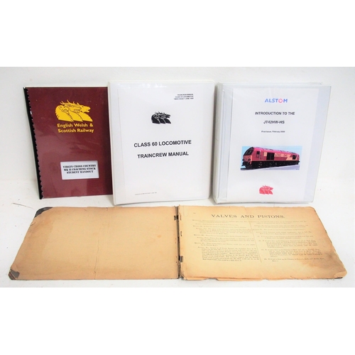 43 - Quantity of bound manuals etc - Log book 92040, Class 92 Operators guide, Class 60 manual, EWS guide... 
