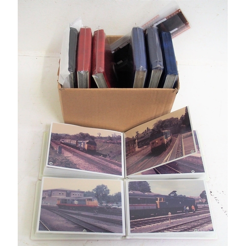 432 - British Rail West Country colour photographs in albums, Exeter MAS re-signalling 1985, shows infrast... 