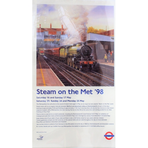 436 - British Rail posters - Broad St - Richmond 1981 timetable, Steam on the Met, Watford Jnc Departures ... 