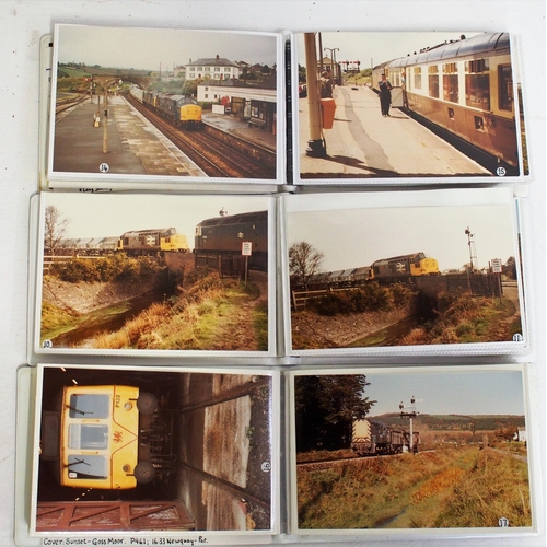 447 - Photographic albums covering rail activities at St Blazey (Cornwall) 1984 to 1994, good quality colo... 