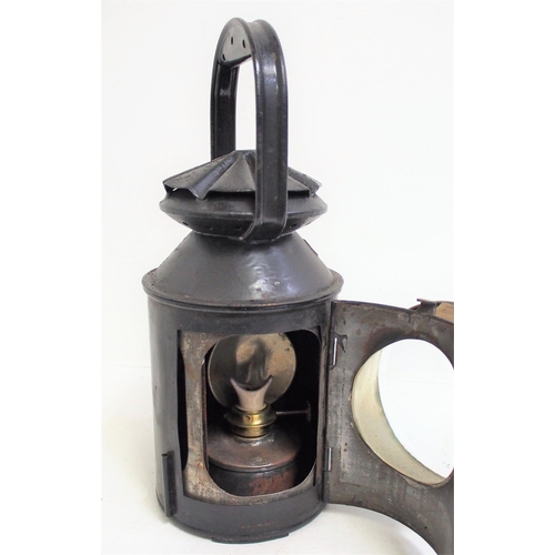 496 - London South Western Railway 3 aspect handlamp, complete with copper registration plate 