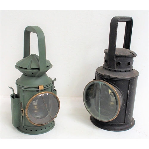 504 - War Department 4 aspect handlamp (complete), WD 3 aspect handlamp - complete but cracked front lens.... 