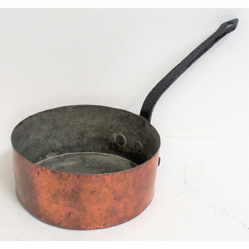 518 - North British Railway copper saucepan, 9 1/2