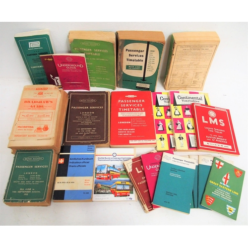 519 - Quantity of British Railways/Underground  public timetables etc. (Dispatch by Mailboxes/Collect from... 