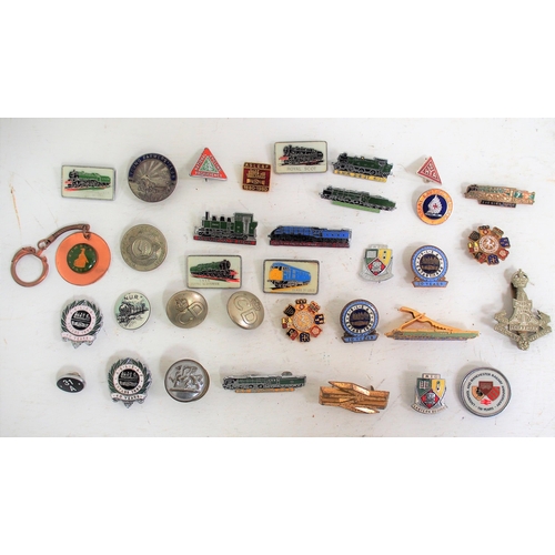 534 - Collection of buttons & badges & preserved railway tickets. (Dispatch by Mailboxes/Collect from Banb... 