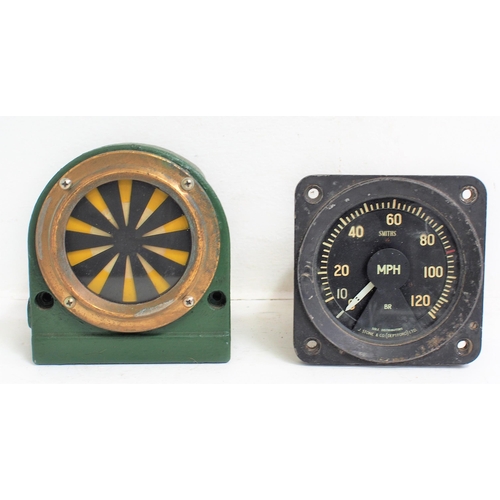 539 - British Railways diesel locomotive speedometer by J Stone, AWS cab indicator, both ex service condit... 