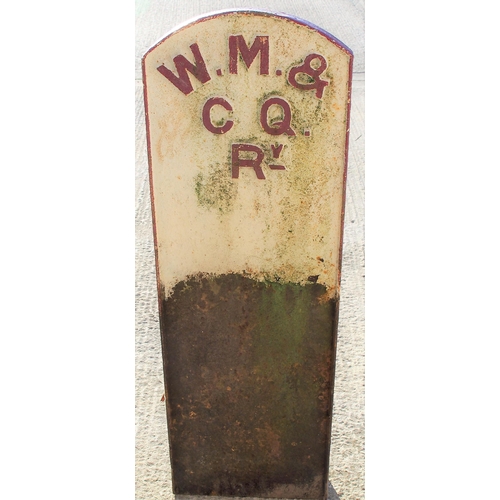 543 - Wrexham Mold & Connah's Quay Railway C/I boundary marker, 37 1/2