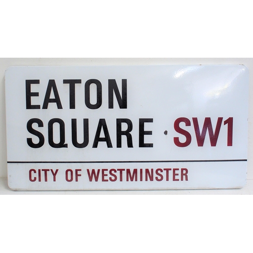 550 - Street sign, flanged enamel 