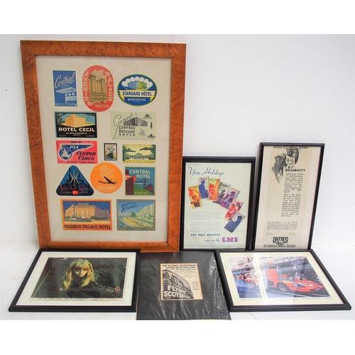 583 - Quantity of framed & glazed prints, railway, film etc (10) (Dispatch by Mailboxes/Collect from Banbu... 