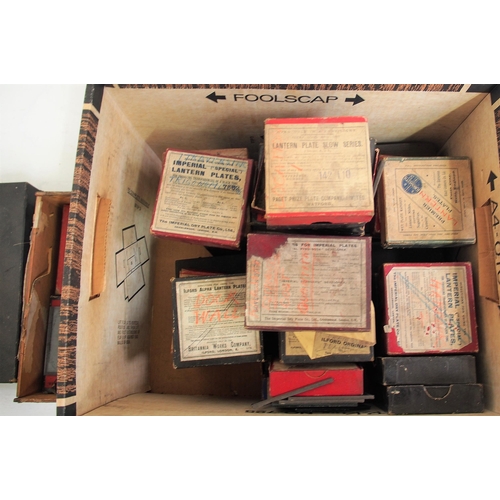 591 - Quantity (box) of 84mm glass lecture slides - appear to be mostly permanent way education. (Mailbox/... 