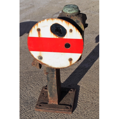 62 - London North Eastern Railway ground disc signal, no balance weight assembly. (Dispatch by Mailboxes/... 