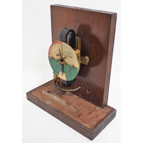 97 - North Eastern Railway signal box indicator with Midland hand cut brass plate 