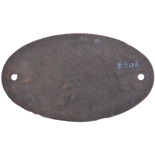 145 - A worksplate, BUILT 1959 SWINDON, cast iron, 10½