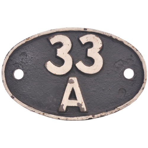 165 - A shedplate, 33A, Plaistow (1958-June 1962). The front repainted. (Postage Band: B)