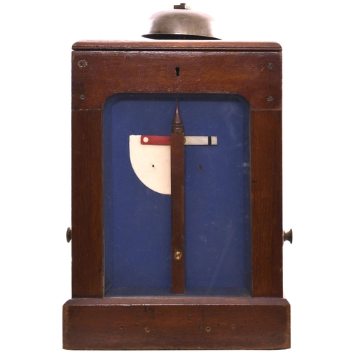 179 - A South Eastern Railway Walkers semaphore block instrument, with semaphore arms on wooden finialed p... 