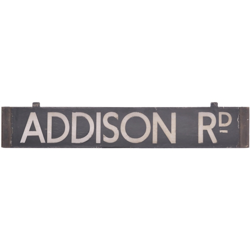 18 - An Underground cab destination plate, ADDISON RD-NEASDEN, enamel, 24½