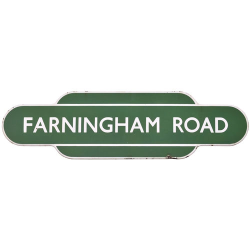131 - A BR(S) totem sign, FARNINGHAM ROAD, (f/f), from the Bickley to Chatham (via Swanley) route. Good co... 