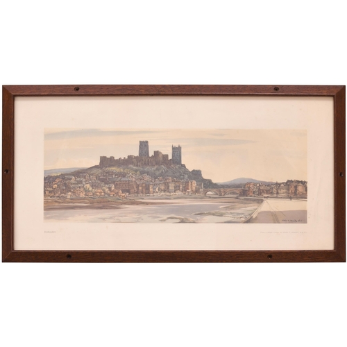 136 - An LNER carriage print, DURHAM, by John C Moody, RE, RI, from the pre-war series. Original style fra... 