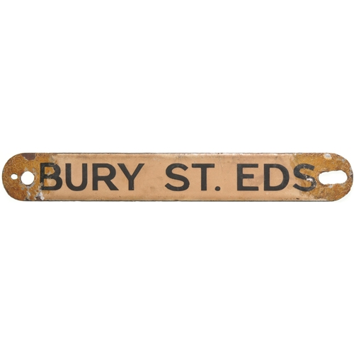 224 - An LNER shedplate, BURY ST. EDS, enamel, 9¾