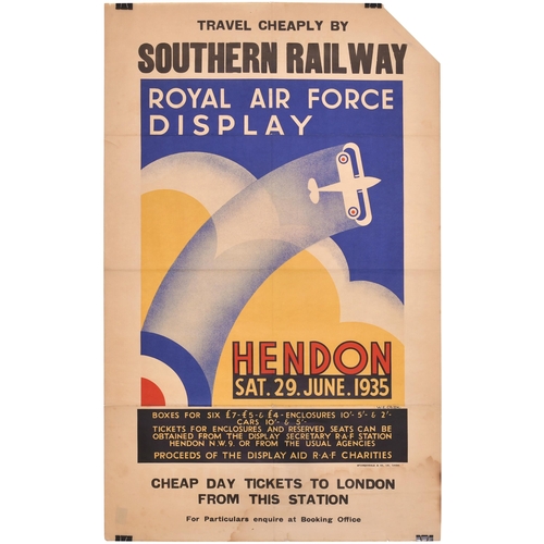 An SR Double Royal Poster ROYAL AIR FORCE DISPLAY HENDON 29 JUNE 1935 