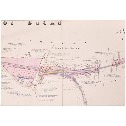 290 - A set of GWR plans, Wycombe Branch, 1920, includes Maidenhead Station, Cookham, Bourne End, Woodburn... 