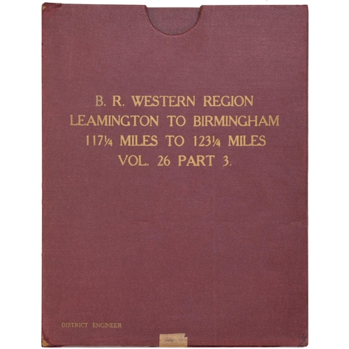 293 - A set of BR(W) GWR-style plans, Leamington to Birmingham, 1959, includes Knowle and Dorridge, Widney... 