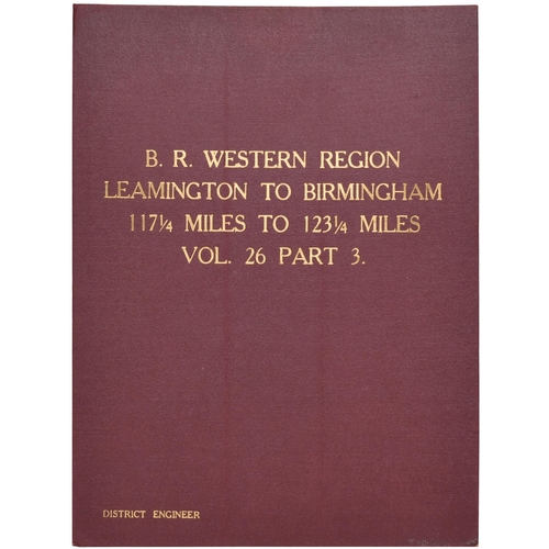 293 - A set of BR(W) GWR-style plans, Leamington to Birmingham, 1959, includes Knowle and Dorridge, Widney... 